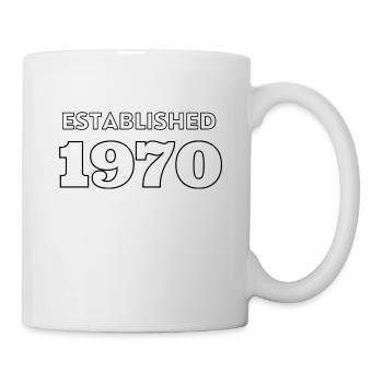 Fondée en 1970 - Célébrez votre année de naissance - Mug blanc - blanc - Droite