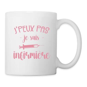 Ich kann nicht, ich bin Krankenschwester - Tasse - Weiß - Rechts