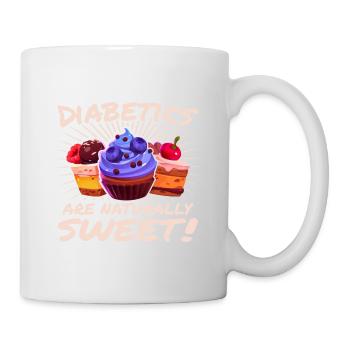 Diabetics Naturally Sweet Diabetes Awareness Tees - Mug blanc - blanc - Droite