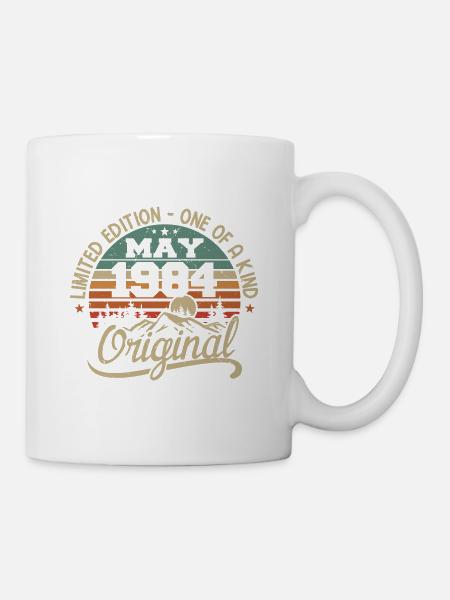 Mai 1984 Geburtstag Mai 1984 Geschenk 1984 Mai - Tasse - Weiß