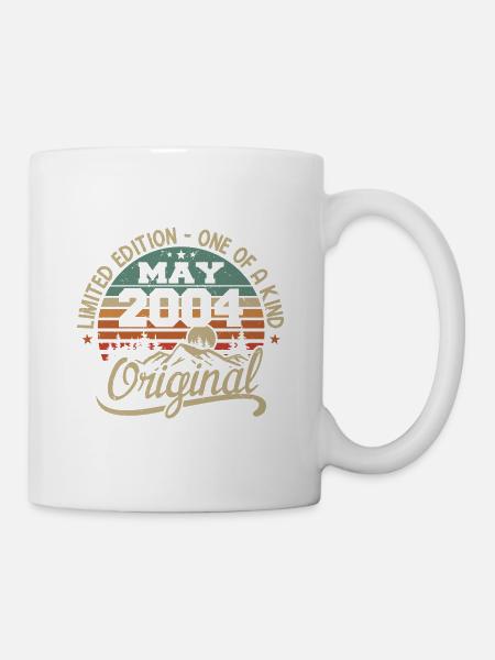 Mai 2004 anniversaire Mai 2004 cadeau 2004 Mai - Mug blanc - blanc