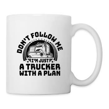 Trucker Fahren Papa Trucker Vater LKW-Fahrer - Tasse - Weiß - Rechts