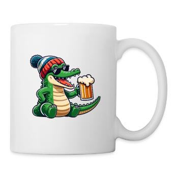 Party Crocodile Lunettes de soleil Bonnet Chapeau & Bière - Mug blanc - blanc - Droite