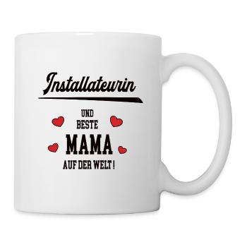 Beste Mama Installateurin Muttertag Geburtstag Geb - Tasse - Weiß - Rechts