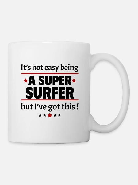 It's not easy to be a super surfer - Mug - white