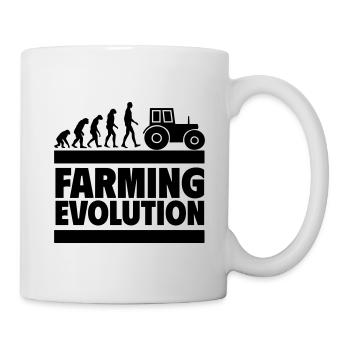 Landwirtschafts-Evolution Perfekt für Bauern - Tasse - Weiß - Rechts