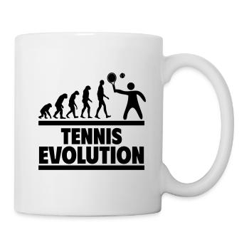 Tennis Evolution – Parfait pour les amateurs de tennis - Mug blanc - blanc - Droite
