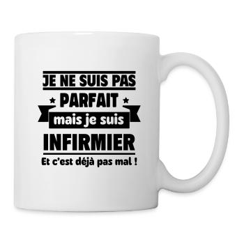 Je ne suis pas parfait, mais je suis infirmier - Mug blanc - blanc - Droite