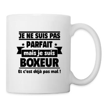 Pas parfait, mais boxeur - Mug blanc - blanc - Droite