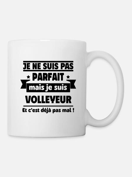 Pas parfait mais volleyeur,volleyball - Mug blanc - blanc