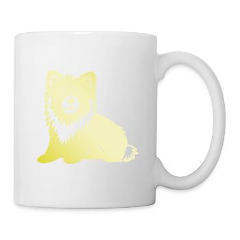 Pomeranian Dog Silhouette Pomeranian - Mug - white - Right