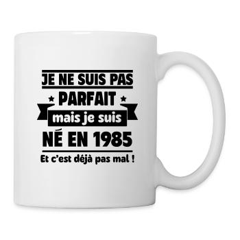 pas parfait né en1985 cadeau anniversaire 40 ans - Mug blanc - blanc - Droite