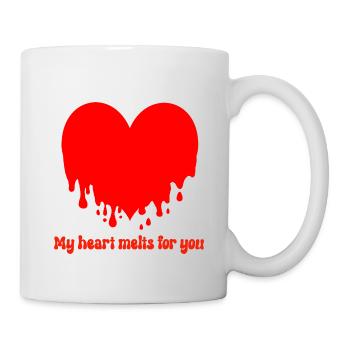 Mein Herz schmilzt für dich - Tasse - Weiß - Rechts