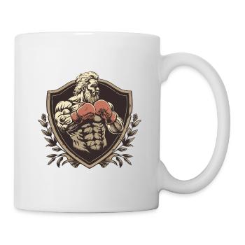 Kämpfer Boxer MMA Logo - Tasse - Weiß - Rechts