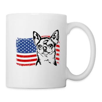 Chihuahua US Amérique Drapeau Chiens Chien Wilsigns - Mug blanc - blanc - Droite