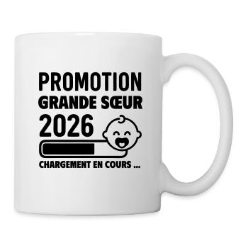 Schwangerschaftsankündigung Big Sister 2026 - Tasse - Weiß - Rechts