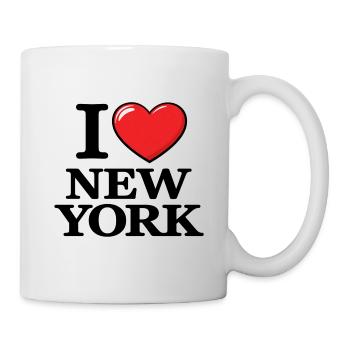 I Love New York USA – Urbane Botschaft - Tasse - Weiß - Rechts