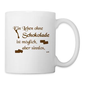 ein leben ohne schokolade - Tasse - Weiß - Rechts