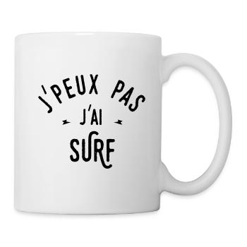 j'peux pas j'ai surf - Mug blanc - blanc - Droite
