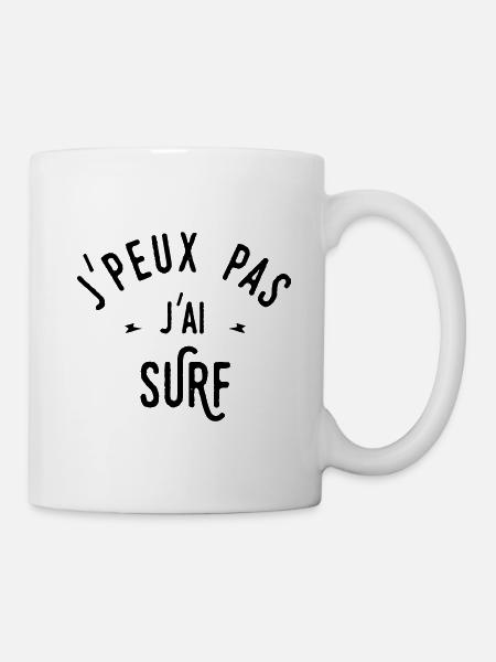 j'peux pas j'ai surf - Mug blanc - blanc