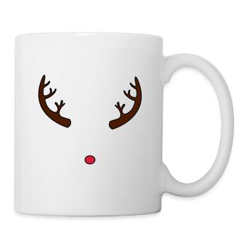 les cornes et le nez de renne Rudolph - Mug blanc - blanc - Droite