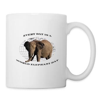 WorldElephantDay - Africa - Safari - Elephant - Mug blanc - blanc - Droite
