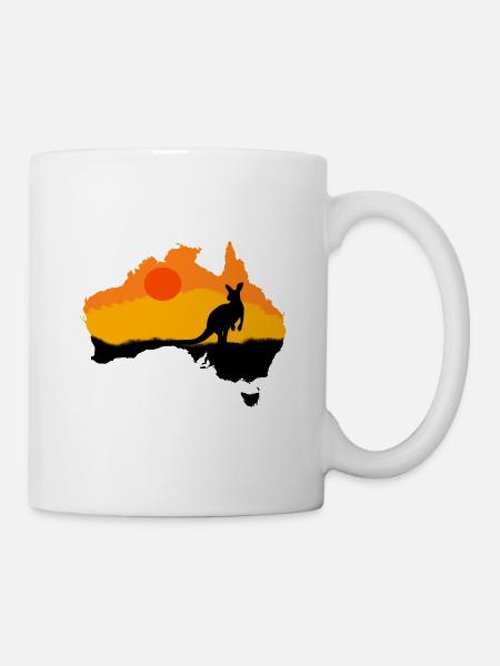 Kangoroo Australien Tiere Tier Wildnis - Kop/krus - hvid