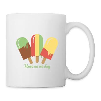 Eis Ice Cream T-Shirt - Tasse - Weiß - Rechts