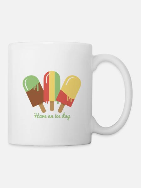 crème glacée T-Shirt - Mug blanc - blanc
