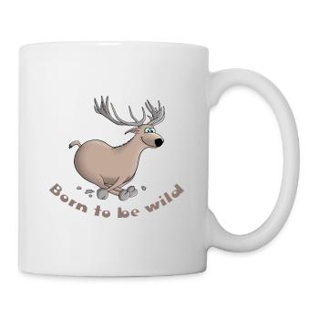 Deer funny - Mug - white - Right