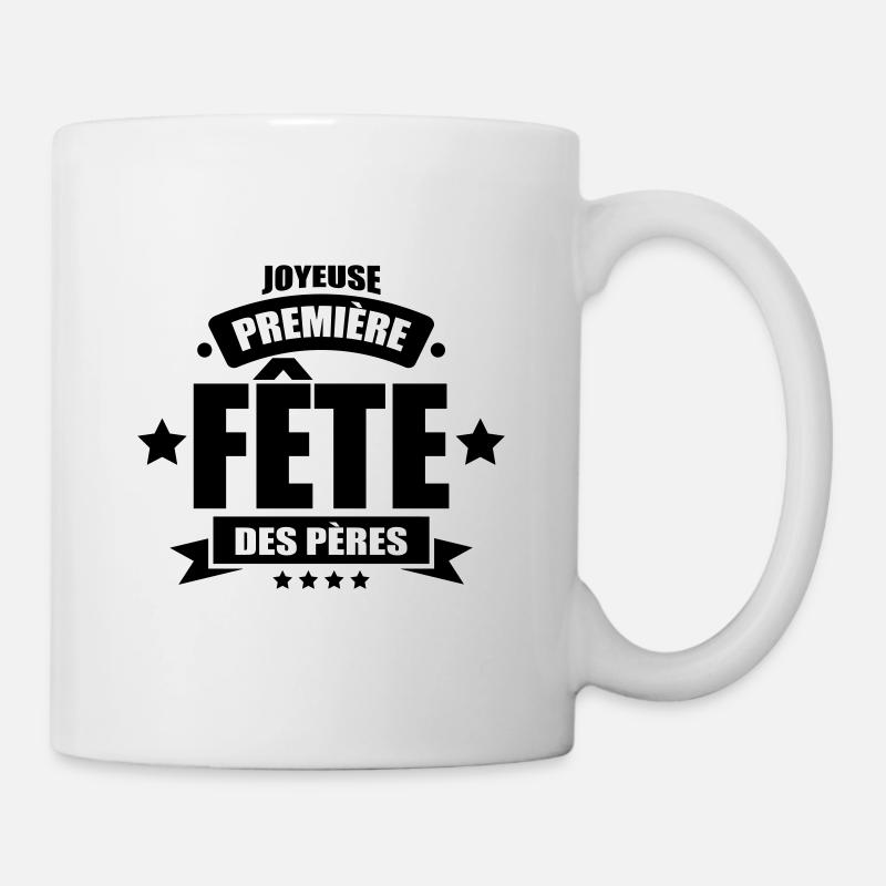 joyeuse première fête des pères - Mug blanc - blanc