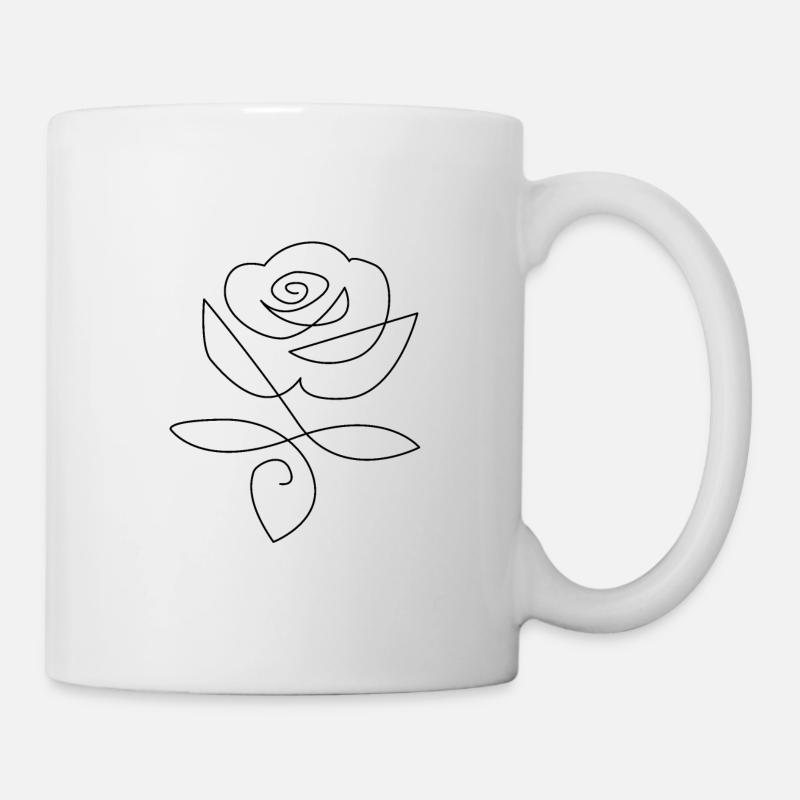 Rose - Tasse - Weiß
