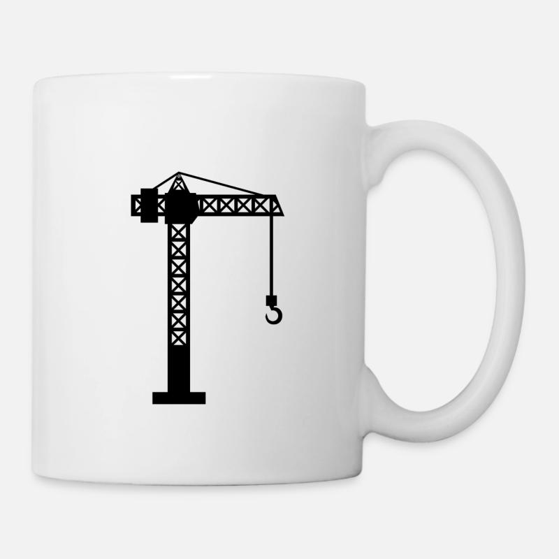 Grue chantier - Mug blanc - blanc
