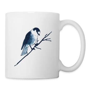 Sparrow on branch - Mug - white - Right