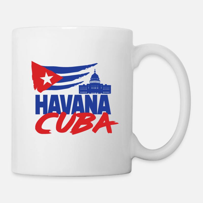 Chemise de vacances Cuba Havane - Mug blanc - blanc