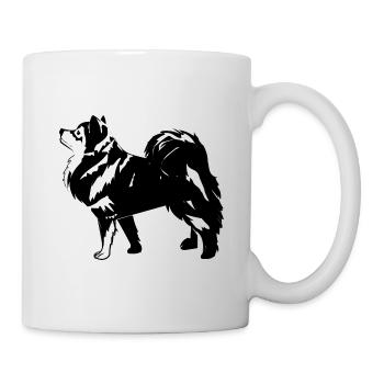 Finnischer Schoßhund im Profil - Tasse - Weiß - Rechts
