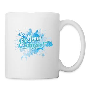 Mako Einfach Meerjungfrau Logo - Tasse - Weiß - Rechts