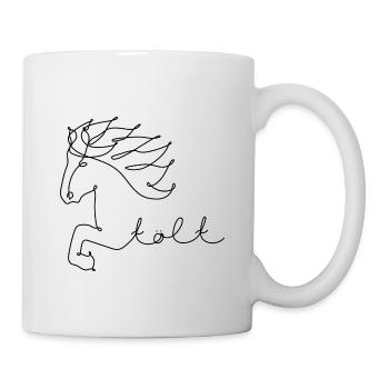 Islandpferd one line - Tasse - Weiß - Rechts