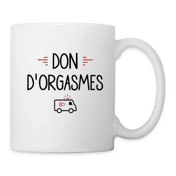 Don d'orgasmes - Mug blanc - blanc - Droite
