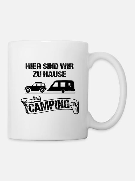 Camping - Tasse - Weiß