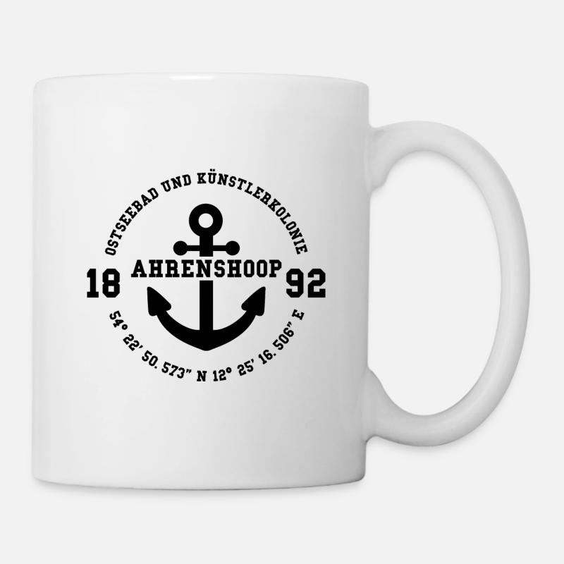 Ostseebad Ahrenshoop Strand Urlaub Küste Moin Nord - Tasse - Weiß