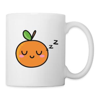 Mignon Fatigué Orange - Mug blanc - blanc - Droite