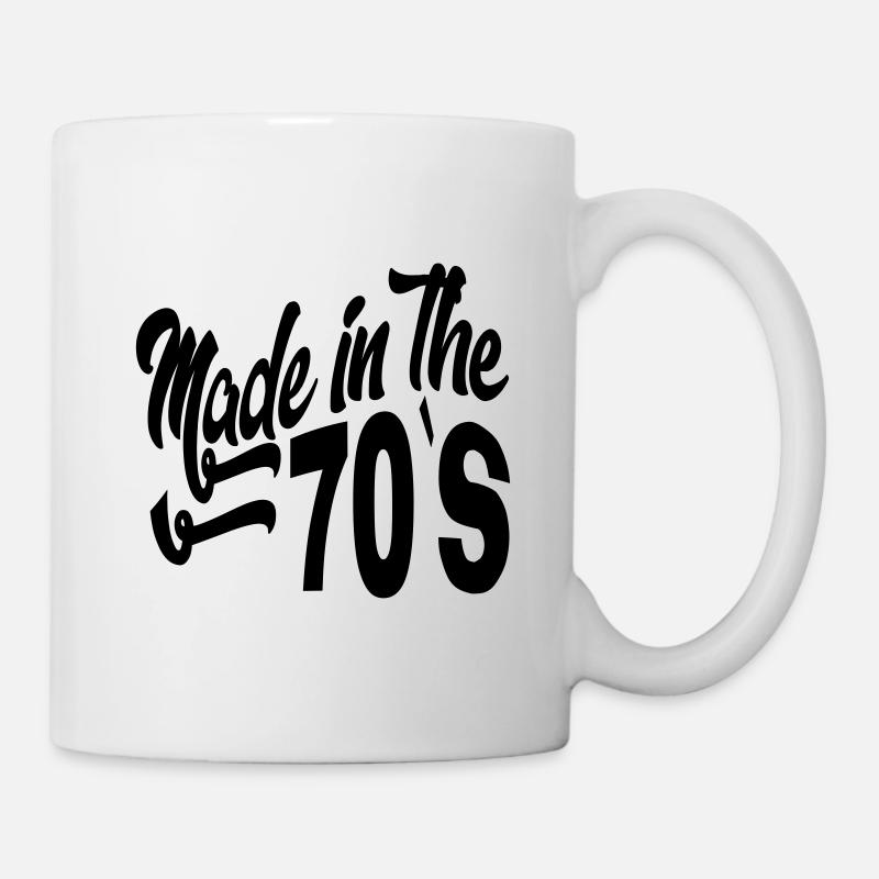 Birthday Made in the 70 s Seventies Vintage Retro - Mug blanc - blanc