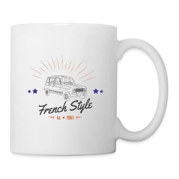 French Style - 4L 1961 - Mug - white - Right