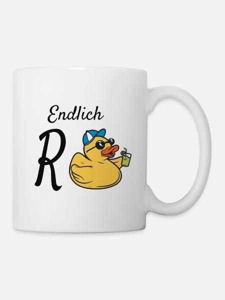Ruhestand Rente Rentner Geschenk Endlich R-Ente - Tasse - Weiß
