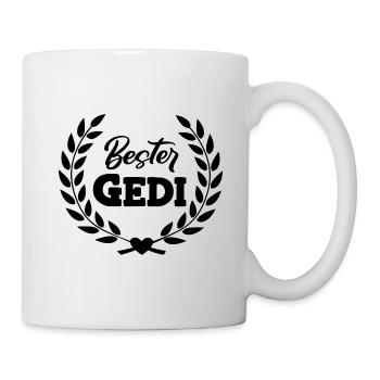 Bester Gedi Bester Gedi sein Patenonkel fragen - Tasse - Weiß - Rechts