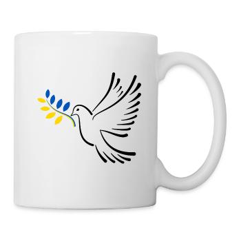 Friedenstaube Ukraine - Tasse - Weiß - Rechts
