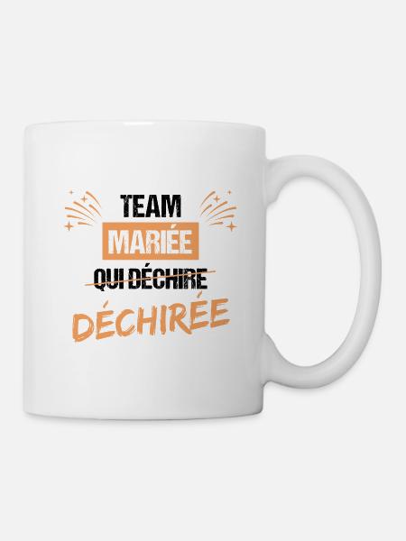 mariée qui déchire - Mug blanc - blanc