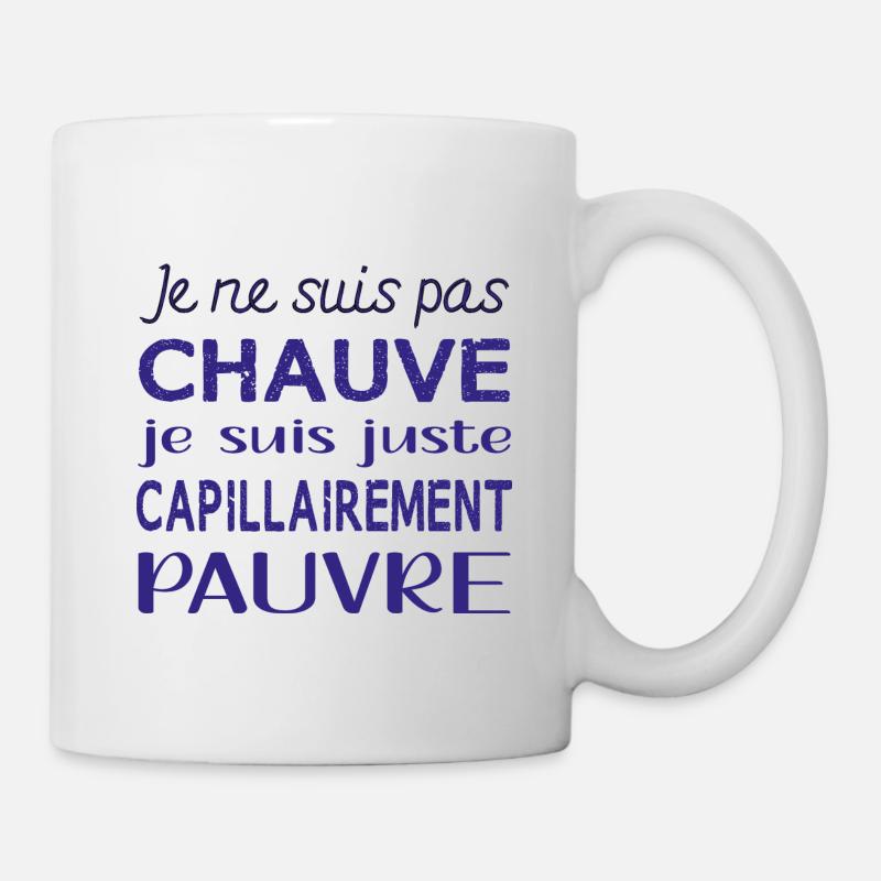 Cadeau humour chauve - Mug blanc - blanc