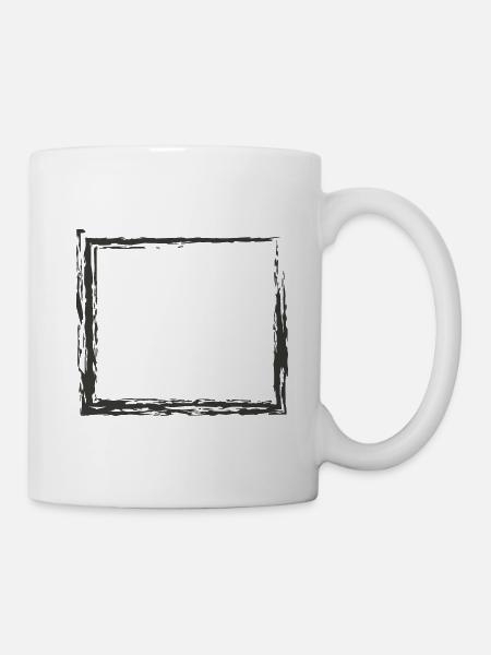 Viereck - Tasse - Weiß